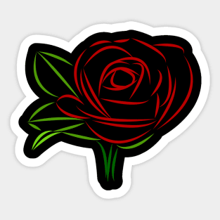 red rose, roses, flower, flowers, bloom Sticker